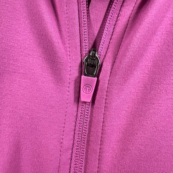 T By Talbots Sun Protection UPF 50 Large Full Zip Jacket Stretch Pink Pockets - Picture 4 of 13